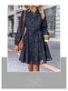 European and American Elegant Retro Lace Long Sleeve Dress - Multicolor Spring & Autumn Style
