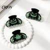 Fluorescent Pumpkin Hair Accessories Halloween Claw Clips, Luminous Ghost Pattern Acrylic Anti-slip Creative Party Gifts Glow in The Dark Grippers for