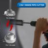 Inside Pipe Cutter for 1-1/2 Inch and 2 Inch Schedule 40 Pipe,Plastic pipe cutter kit for PVC pipes up to 7 inches deep