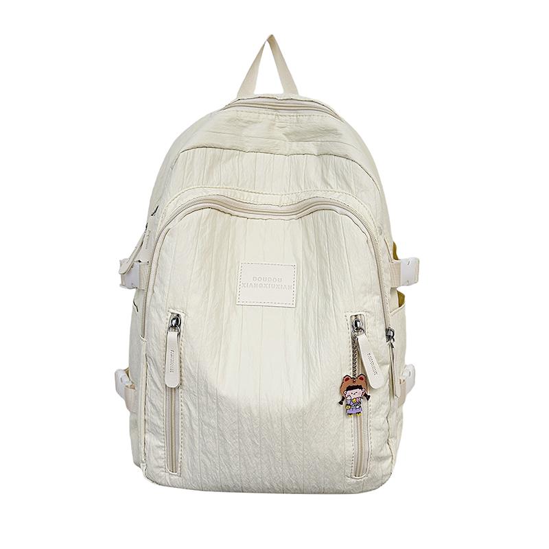 

Женский школьный рюкзак для школьников младших классов, однотонный студенческий рюкзак бежевый