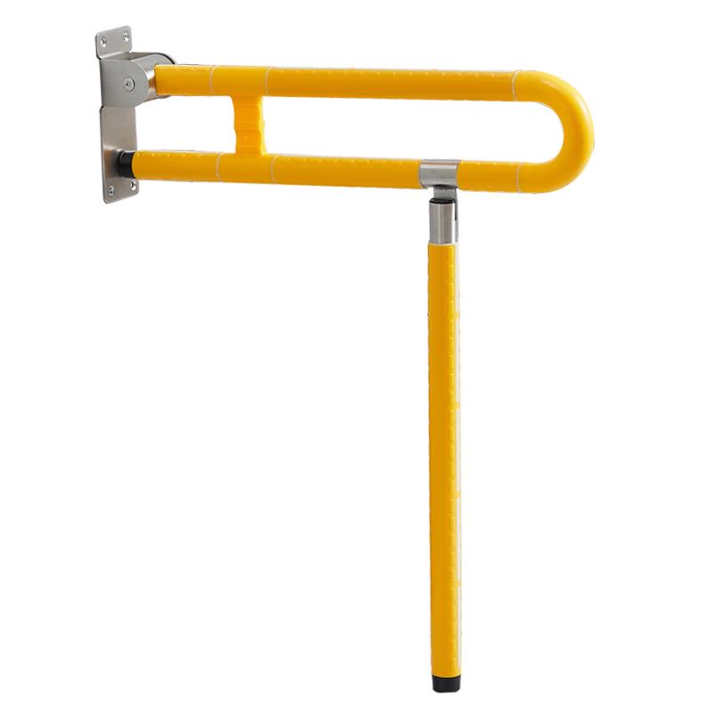 Flip-Up Folding Toilet Grab Bar for Elderly & Disabled – Barrier-Free Bathroom Assist Frame