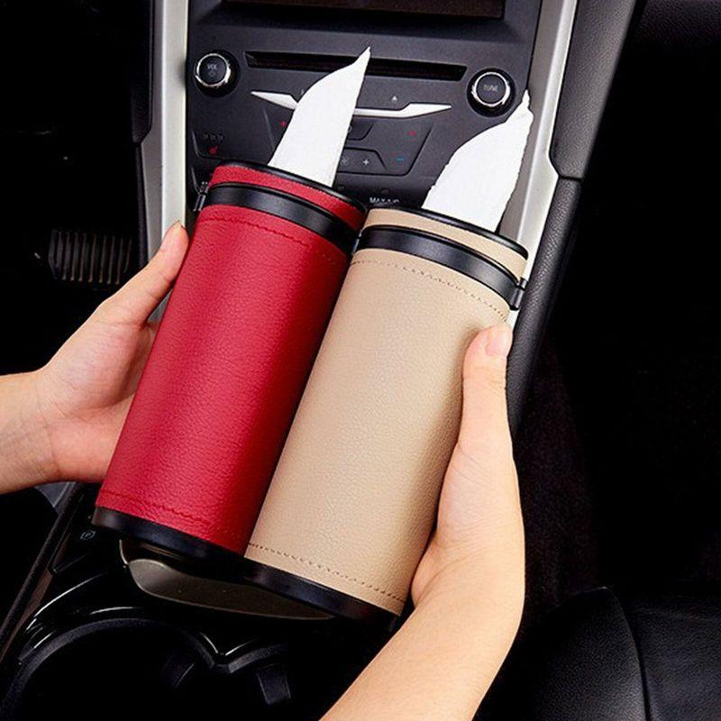 Tissue Box Cover Tube Napkin Car Office Paper Holder Paper Tube Pull Paper Bucket