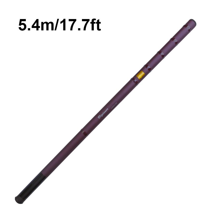 FTK Wędka karpiowa 2.7/3.6/4.5/5.4M twarde włókno węglowe przenośny ultralekki kij teleskopowy Max przeciągnij 5Kg narzędzia połowowe