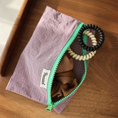 Multifunktionelle leichte Tasche für Augenbrauenstift, Schreibwaren, Schmuck, Dokumente und Kleingeld, Macaron-Farbe, für Frauen
