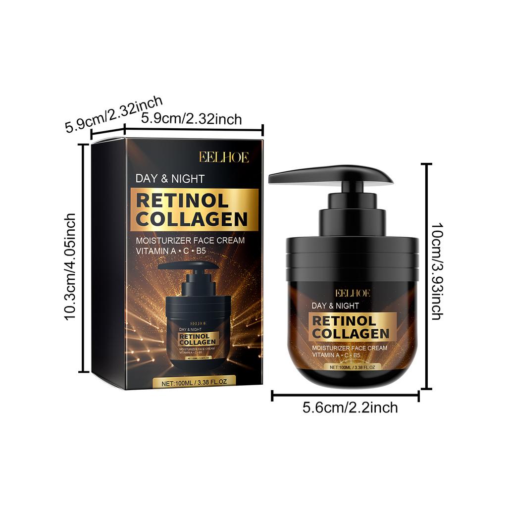 Eelhoe Face Cream Retinol Face Cream Remove Dark Spots Whitening Face Care Moisturizing Anti-Aging Firming Skin Care Cosmetics 100ml