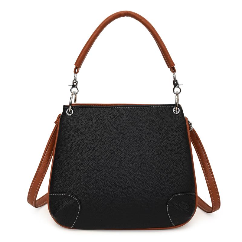 Women Handbag Patchwork Shoulder Messenger Office Work PU Leather Female Tote Bag Ladies Luxury Handbag Fashion Elegant Shoulder Bags