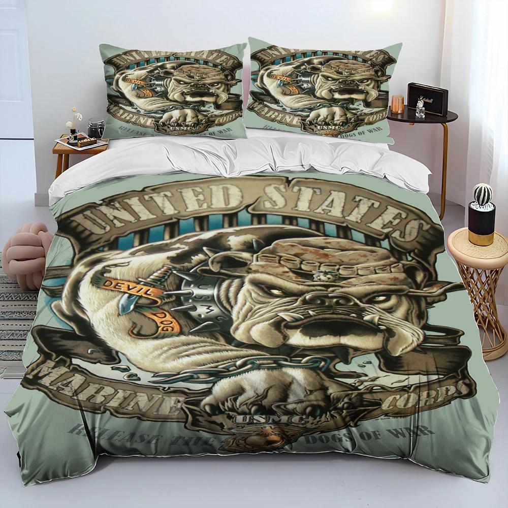 Kreskówkowy pies pitbull, zestaw pościeli z kołdrą, poszwa na kołdrę, poszewka na poduszkę, zestaw pościeli w rozmiarze king, queen dla dorosłych i dzieci