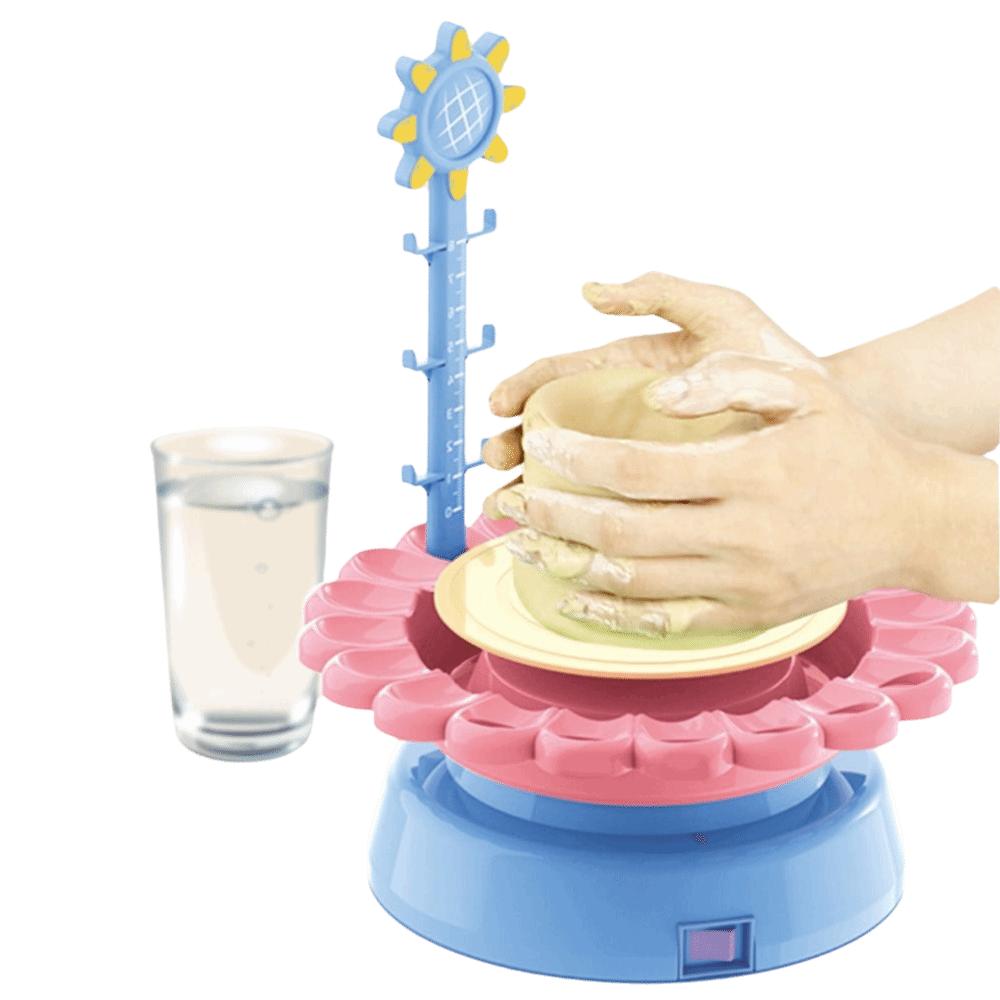 Multicolor Pottery Shaping Machine Toy Plastic Clay Shaping Tool  Kids Handmade Craft