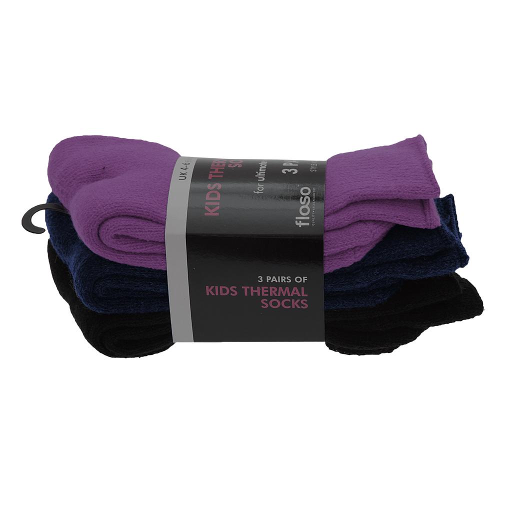 Floso Winter-Thermosocken für Kinder, Jungen/Mädchen (Packung mit 3)