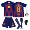 FairyHouse Barcelona Home Featuring and Junior Training Sports Shirt Set with Blue Unisex Replica Jersey Number 2025-2026 Jersey, Yamal, Pedri, Levi,