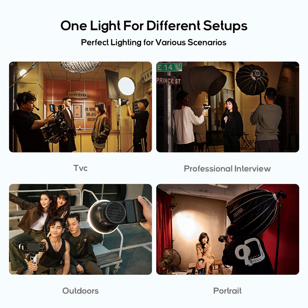 ZHIYUN CINEPEER CX100 COB Video Light 100W Portable Photography Fill Light Portable LED Video Light 2700K 6500K with