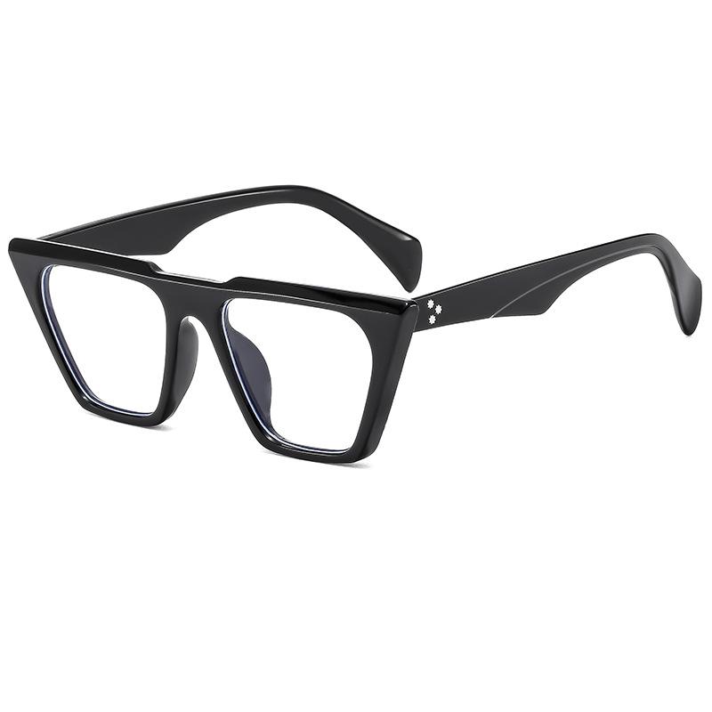 Retro Large Frame, Black Cat Eye Sunglasses, Women'S High-End Sense, Square And Round Face, Small Sunglasses