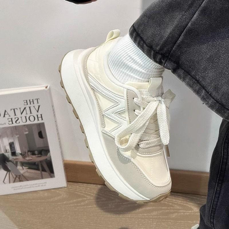 Sports Women's Shoes 2025 New Spring and Autumn Casual Retro Versatile Little White Shoes Platform Forrest Gump Shoes Sports Dad Shoes