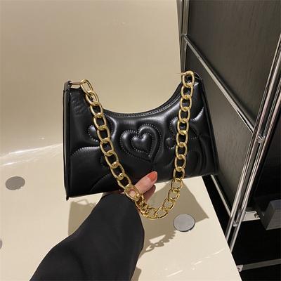 Women'S Bag Fashion Small Square Bag Niche Embossed Shoulder Bag Chain Versatile Underarm Bag Tide