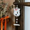 Halloween Hanging Decorations Ghost Bell Decor, Cute Resin Door Ornament with Star Base, Decor for Home Spooky Festive Hanger Party, Trick or