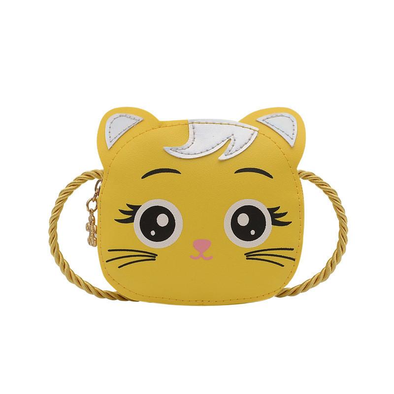 Adorable Cartoon Cat Girls Shoulder Bag 2024 New Fashionable Kids Purse