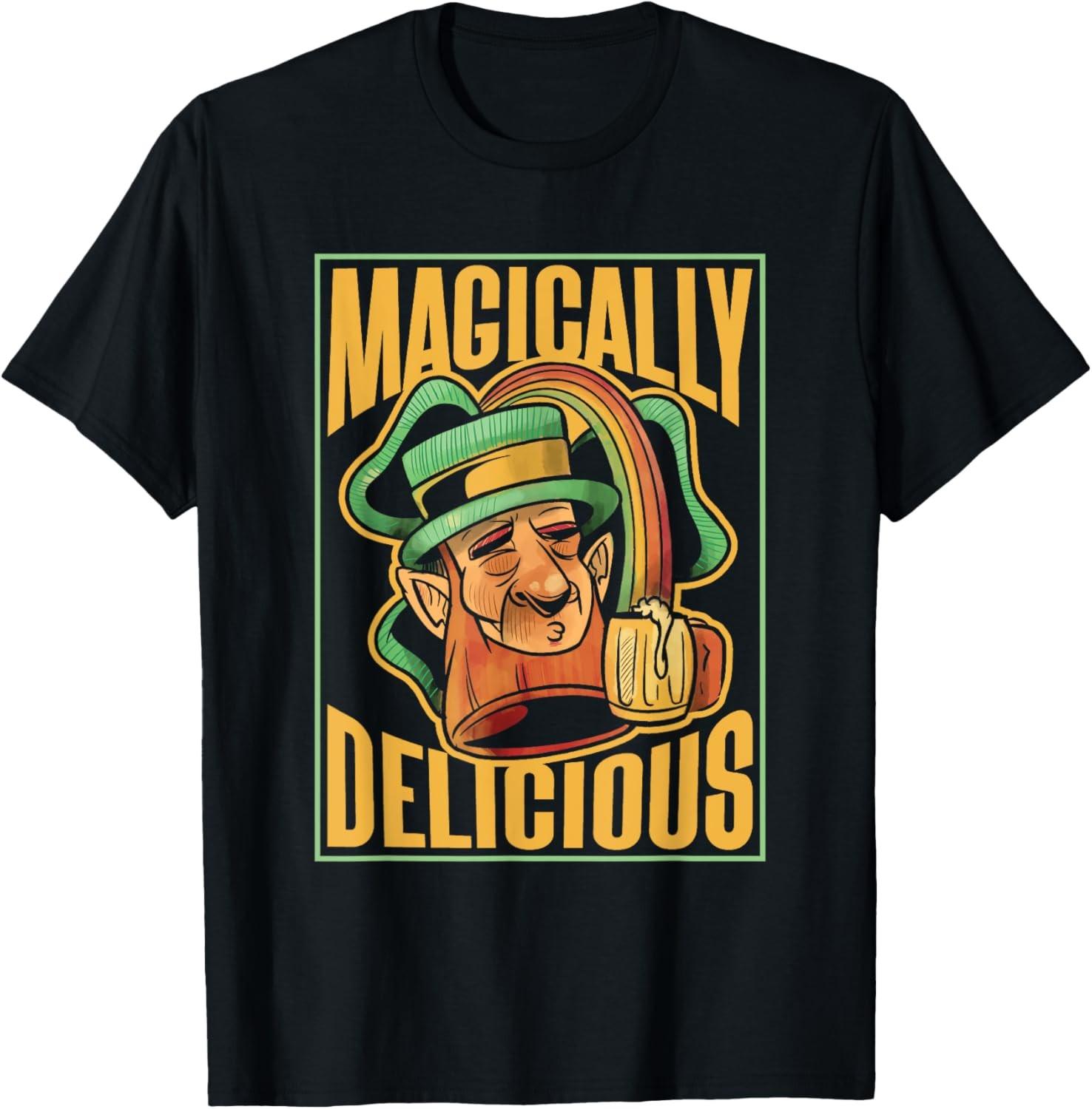 Magically Delicious St. Patricks Day Ireland Irish Green St T-Shirt S
