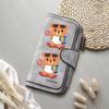 Cute Bear Print Long Wallet Fashion PU Leather Portable Purse Casual Card Holder for Daily Use