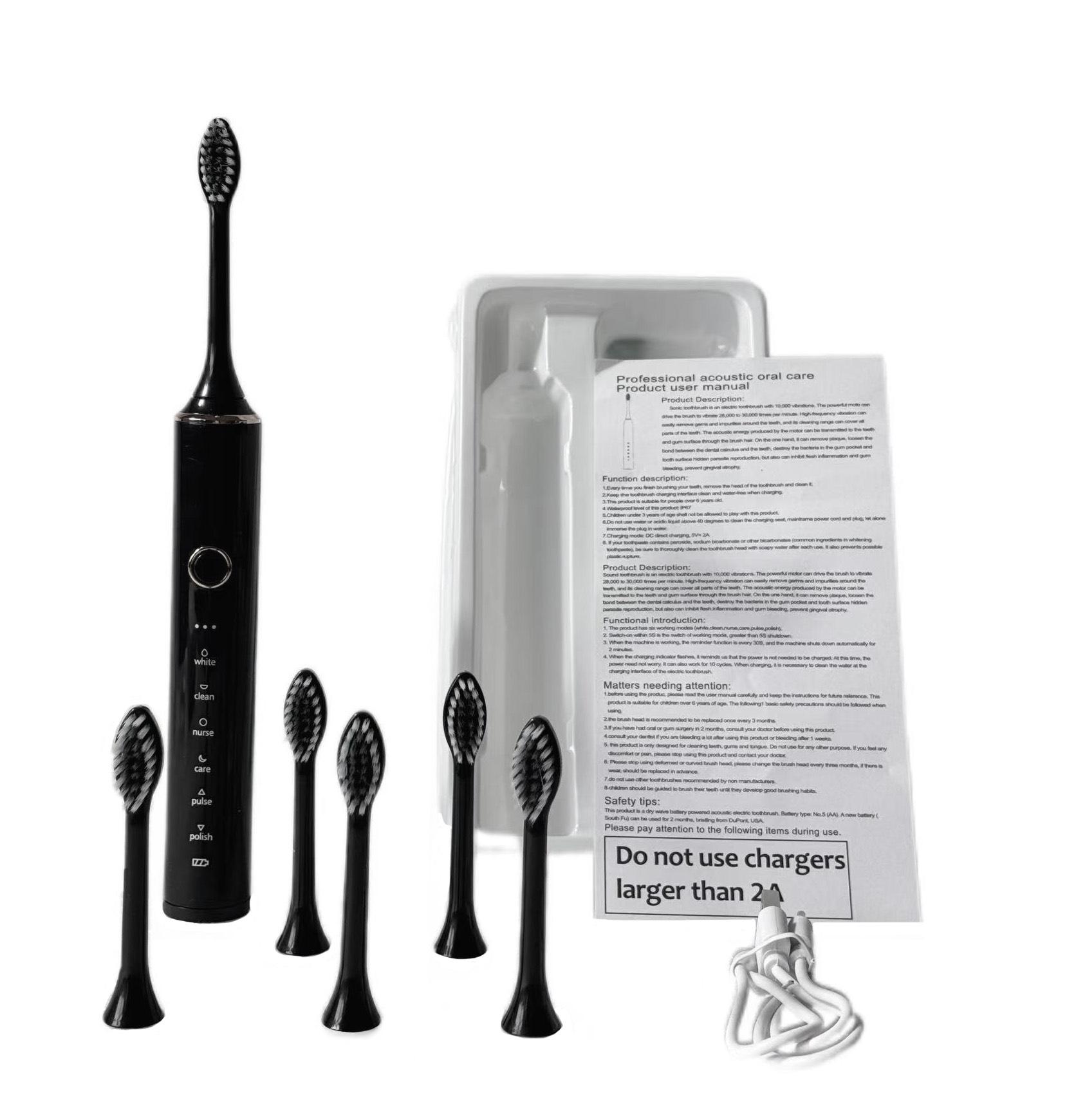 

Звуковая парная электрическая зубная щетка X-18: 6-скоростная умная щетка с мягкой щетиной для взрослых