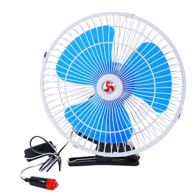 6-12 Inch Oscillating Car Fan with Clip, 12V/24V for Trucks and Cars