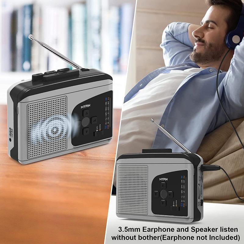 1PACK cassette player Walkman with speaker, stereo, radio FM direct to MP3 to TF card ezcap234
