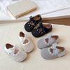 Sheer Bow Girls' Princess Shoes, Lightweight and Comfortable Woven Hollow-out Small Leather Shoes, Spring-summer Casual Single Shoes