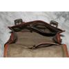 Vintage Messenger Laptop Briefcase Real Brown Satchel Bag Goat Leather Genuine