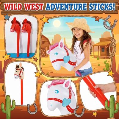 Giocattolo gonfiabile a forma di testa di cavallo in PVC con bastone per bambini, durevole, leggero, materiale morbido, sicuro per giocare all'interno e all'esterno, adatto per l'intrattenimento dei bambini