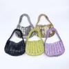 Handmade Woven Metallic Tote with Sequin Accents