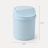 Nordic Mini Desktop Trash Can With Lid Solid Color Garbage Bin For Office Bedroom Tabletop Waste Storage Home Cleaning Organizer