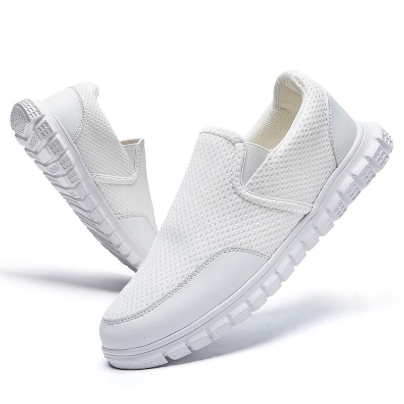 

fashion Fujeak Men Casual Sneakers Outdoor Sport Shoes Summer Breathable Casual Sports Shoes Trainer Fashion Footwear Tenis Masculino 46 белый