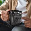 Black Ceramic Toolbox Mug - Customizable Mechanic Coffee Cup
