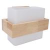Modern Wooden Wall Sconce Indoor Wall Light Fixture Glass Lampshade for Home Decor Living Room Bedroom Hallway Corridor