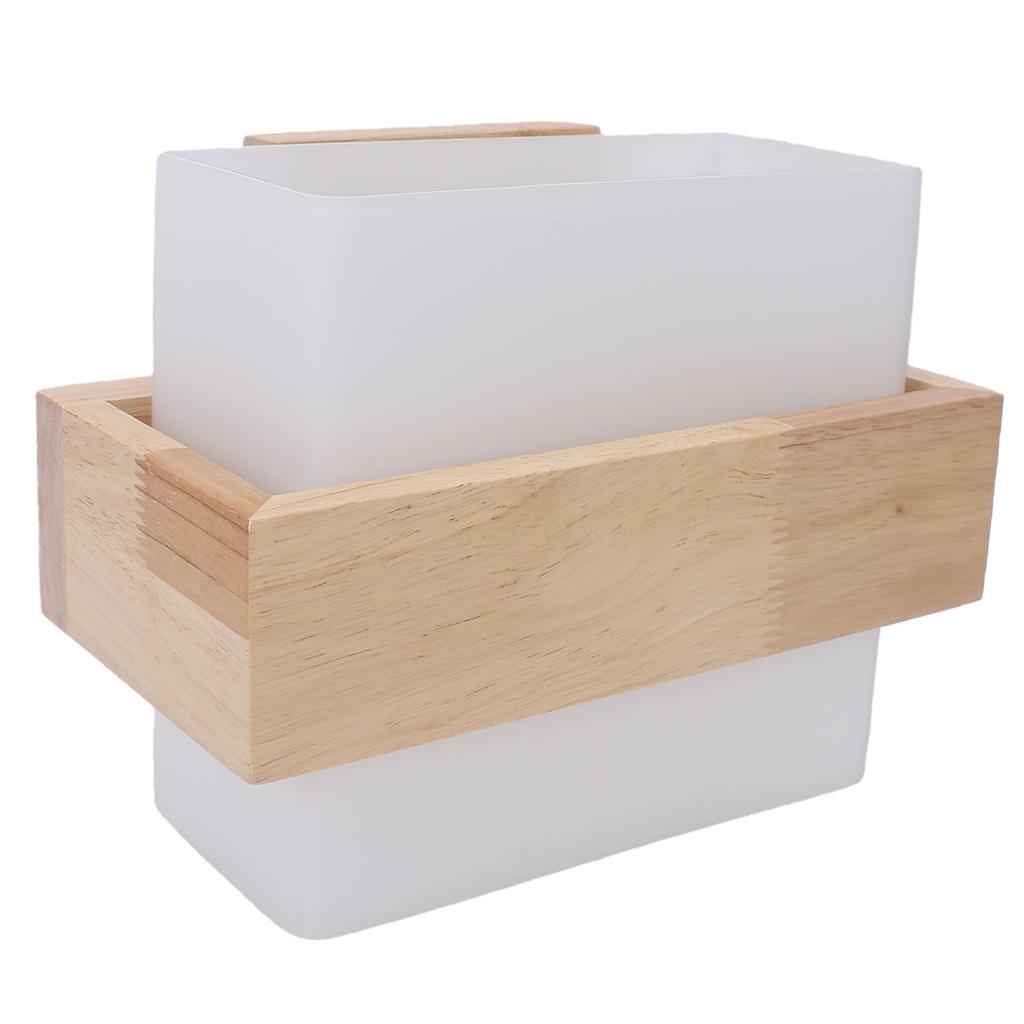 Modern Wooden Wall Sconce Indoor Wall Light Fixture Glass Lampshade for Home Decor Living Room Bedroom Hallway Corridor