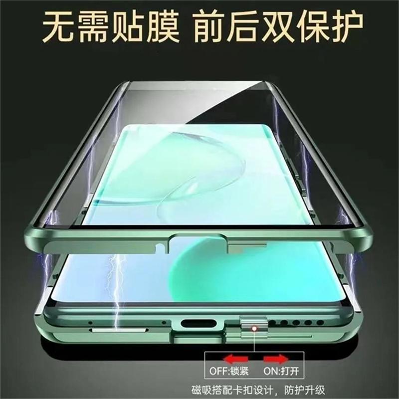Case For Huawei Nova 15 Max 360 Full Case Double Sided Magnetic Adsorption Metal Capa Tempering Glass Protect Cover