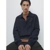 Masimodutti Wool Braided Knit Polo Sweater