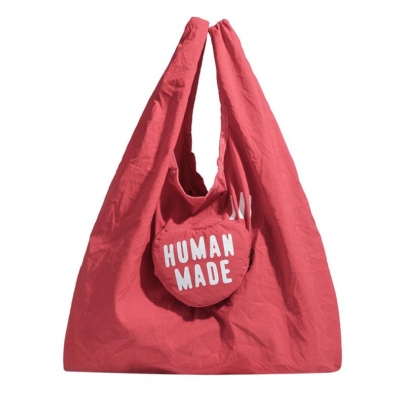Folding shopping bag, environmentally friendly tote bag, polyester bag, portable shopping bag, large capacity storage, spring roll bag, large capacity