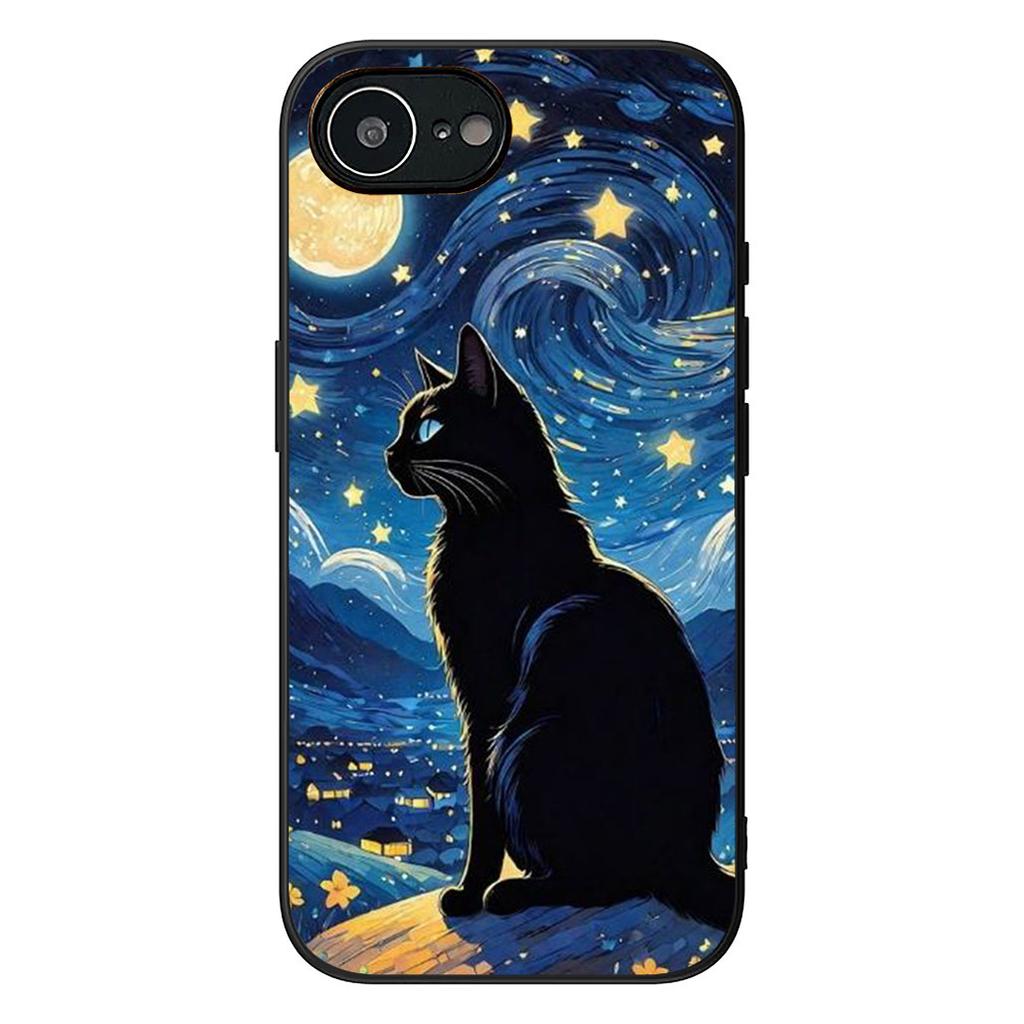 Anime Black Meow Kitten Cat Phone Case for Motorola Moto Edge 50 30 Fusion 40 NEO Ultra Pro G22 G23 G20 G35 G84 G13 G53 Cover