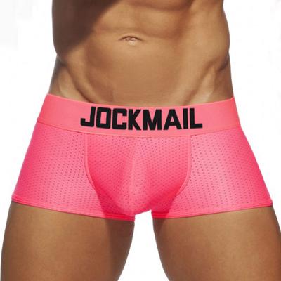 Boxer JOCKMAL Nylon Mesh Breathable Men's Underwear Low Waist Neon Colour Fashion Trunks Sports Underpants JM465