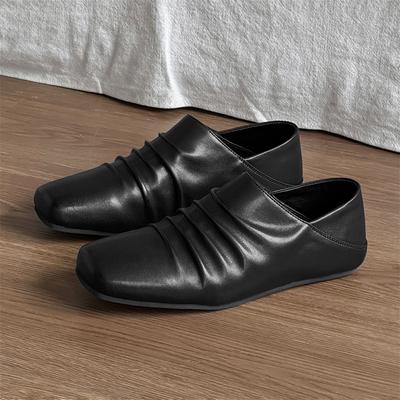 Niche Brand Original Design Summer New Classic British Style Loafers For Men's Women's Black Genuine Leather Casual Shoes Hombre