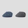 Lady Casual Denim Cap French Beret Artist Beret Hat Beanie Retro Denim Beret Hat