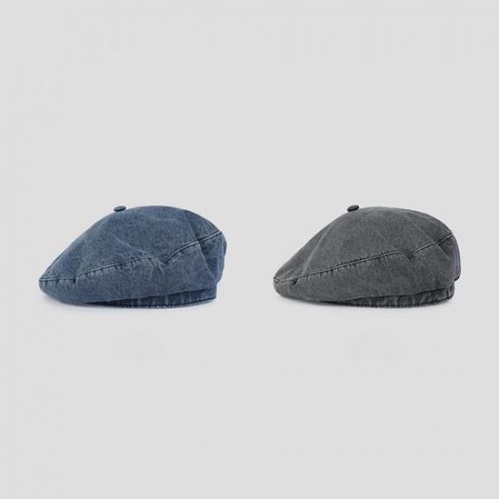 Lady Casual Denim Cap French Beret Artist Beret Hat Beanie Retro Denim Beret Hat