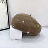 25 early autumn new silver silk rhinestone beret hat wool elegant knitted hat tide