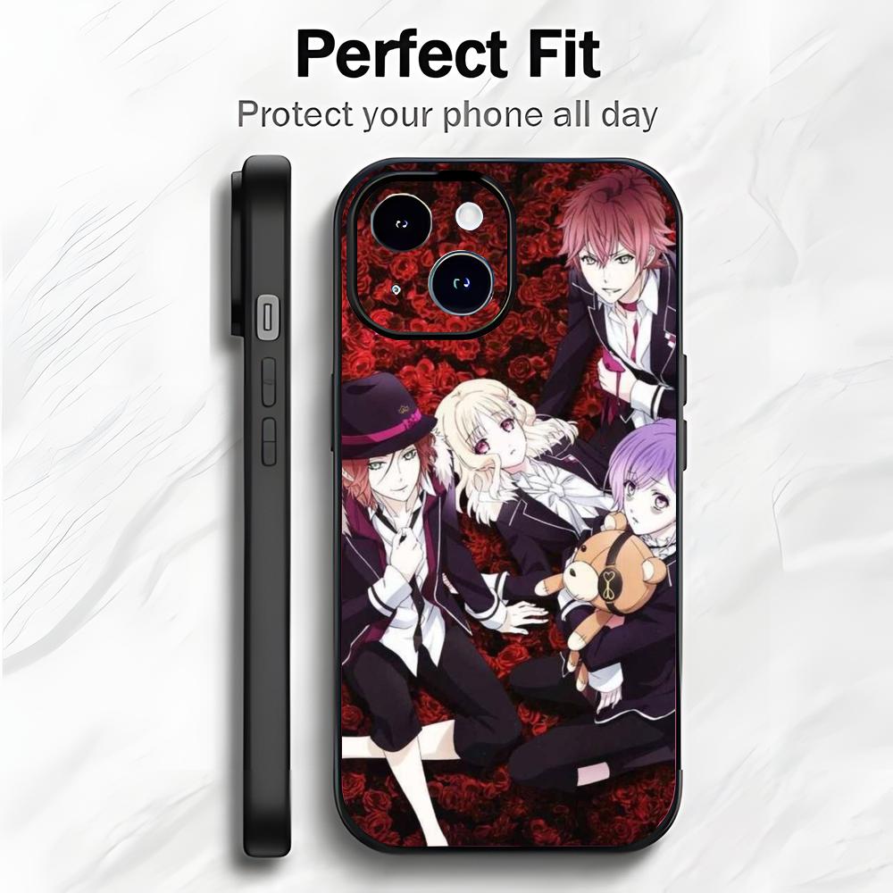 Romantic Vampire Anime D-Diabolik Lovers Phone Case Phone Case Soft Packaging Lightweight For iPhone17 16 15 14 13ProMax