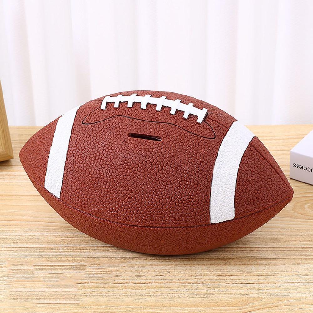 

Rugby Football Coin Savings Tank Large Capacity Kids Storage Box Rugby Money Tank Desk Decor S