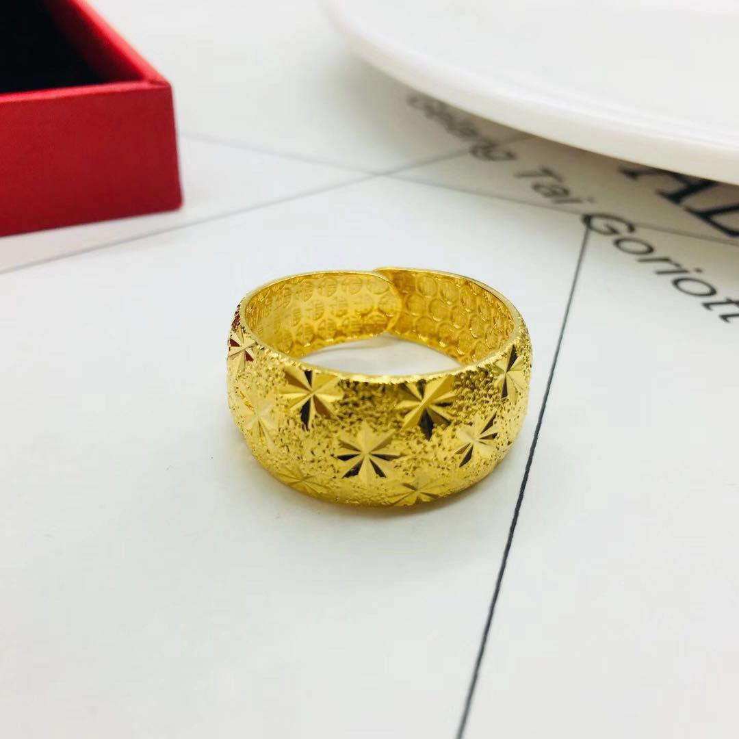 

Unique Gold Plated Couples Ring With Chic Matte And Polished Styles For Occasion Any Starry Ring