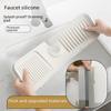 Silicone Splash-Proof Faucet Mat: Multi-functional Sink Drying & Trivet.