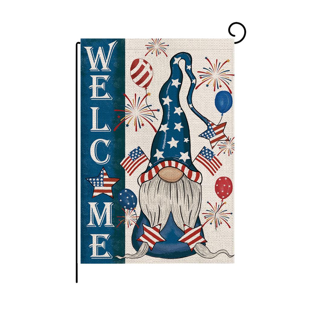 Double-sided Garden Flag Linen Printed Outdoor Garden Decoration Small Flag Holiday Flag