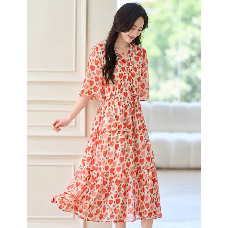 ORIGIN Women s Floral Print A-line Midi Dress M