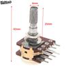 RK16 Doppelpotentiometer B100K 2 Stück 25MM Langer Schaft Für Audio-Tonregelung Ersatzteile